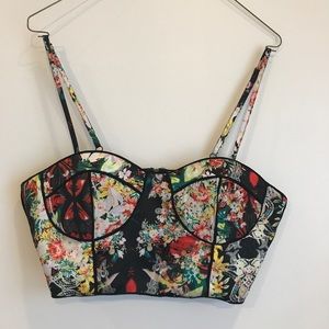 Floral corset bra/crop top